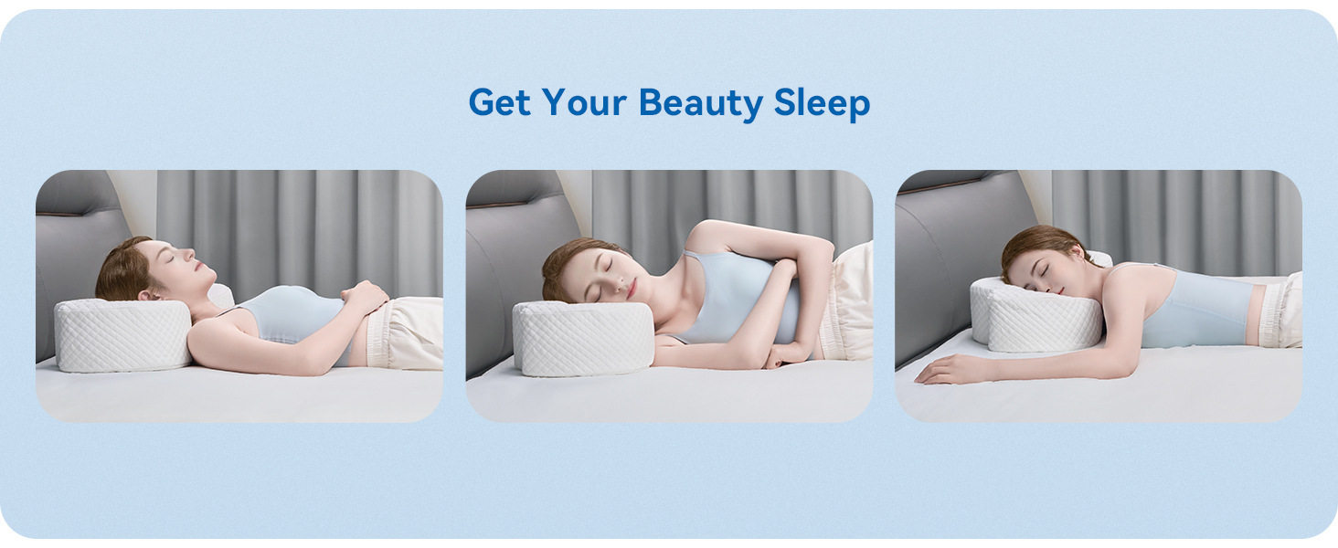 Seitenschläferkissen, Anti-Falten, Nackenschutz, Memory-Foam