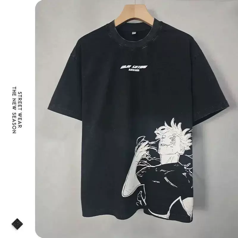 [Аниме J-Jujutsu K-Kaisen футболки Vintage washed CHOSO T-shirt]