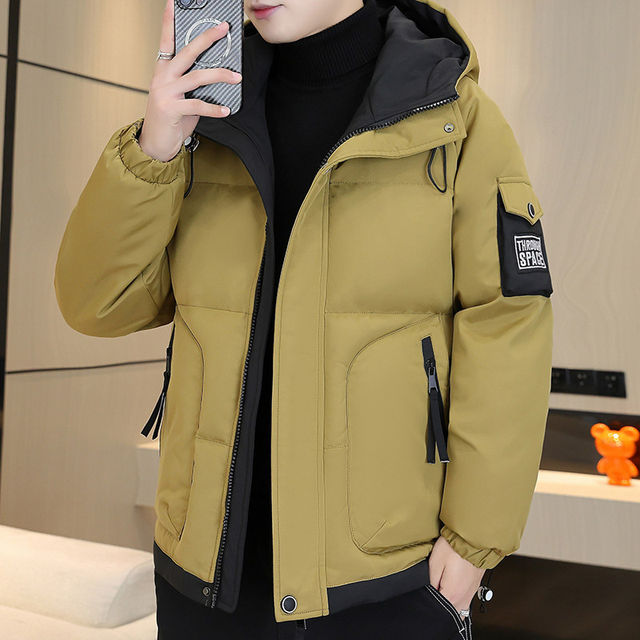 Woodpecker Men's down Jacket Winter Thickened Warm Hooded Cotton Coat Men's 2025 New Trendy down Cotton Jacket