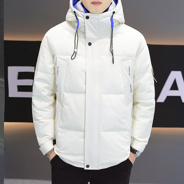 Woodpecker down Jacket Men's Winter 2025 New Casual Parka Hooded Patchwork Thickened Warm Coat