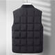 Woodpecker Warm Stand Collar Down Vest Men's Autumn and Winter Fashion Casual Thickened Vest for Middle-aged and Young Solid Color Vest