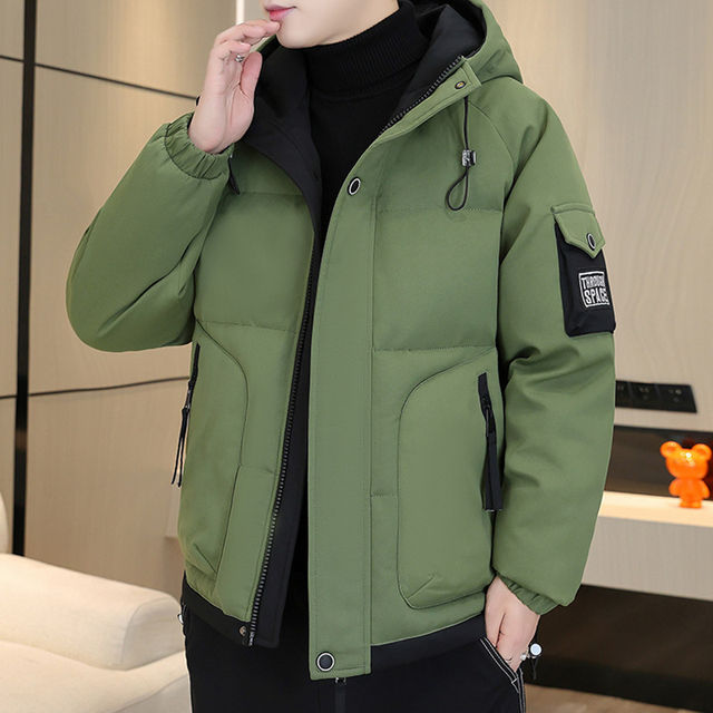 Woodpecker Men's down Jacket Winter Thickened Warm Hooded Cotton Coat Men's 2025 New Trendy down Cotton Jacket