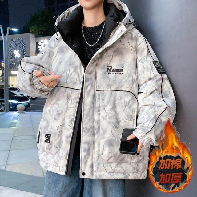 Woodpecker down Jacket Cotton Coat Men's Winter 2025 New Style Super Stylish Jacket for Teenagers Thickened Cold-Proof Cotton Clothing