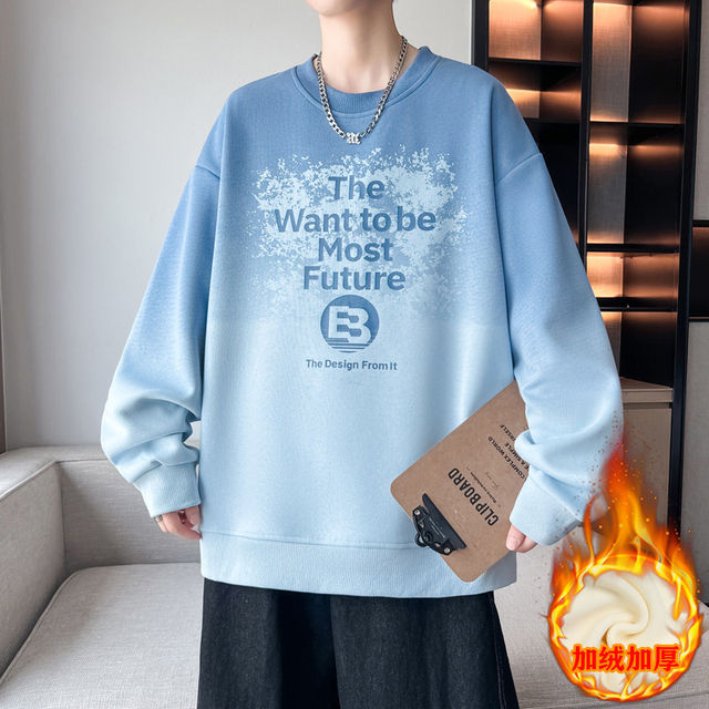 Woodpecker Spring and Autumn New Sweatshirt for Boys Aged 15, Long-Sleeve T-Shirt for Junior High School Students, Youth Base Layer Men's Clothing