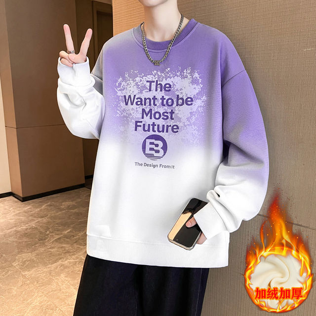 Woodpecker Spring and Autumn New Sweatshirt for Boys Aged 15, Long-Sleeve T-Shirt for Junior High School Students, Youth Base Layer Men's Clothing