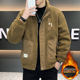 Woodpecker velvet jacket men's winter casual stand-up collar thickened warm and cold-resistant jacket loose and versatile cotton clothing trendy