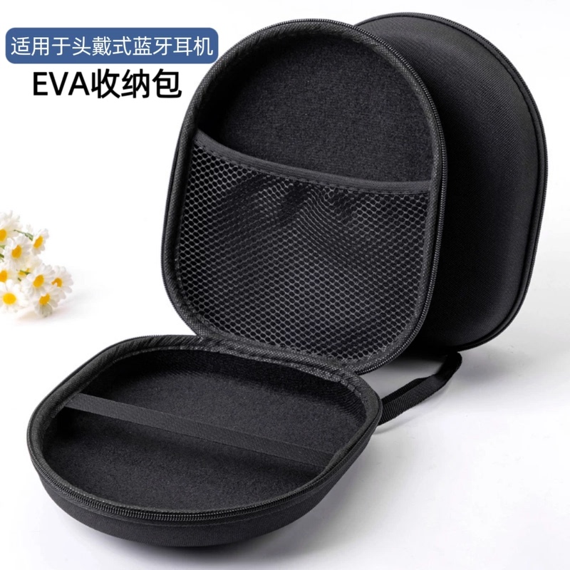 Storage Bag Suitable for Jabra Evolve2 75 Over-Ear Bluetooth Headset, Solid Color Portable Eva Storage Case, Jabra Office Over-Ear Noise-Canceling Wireless Headset