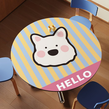 West highland round table mat oil-proof waterproof anti-scalding tablecloth dopamine round coffee table mat desktop protection mat West highland round table mat oil-proof waterproof anti-scalding tablecloth dopamine round coffee table mat desktop protection mat
