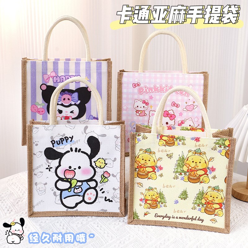 Suitable for Women, Fashionable Linen Tote Bag for Students to Carry Books, Waterproof, Luxurious, for Office Workers, Casual Linen Bag