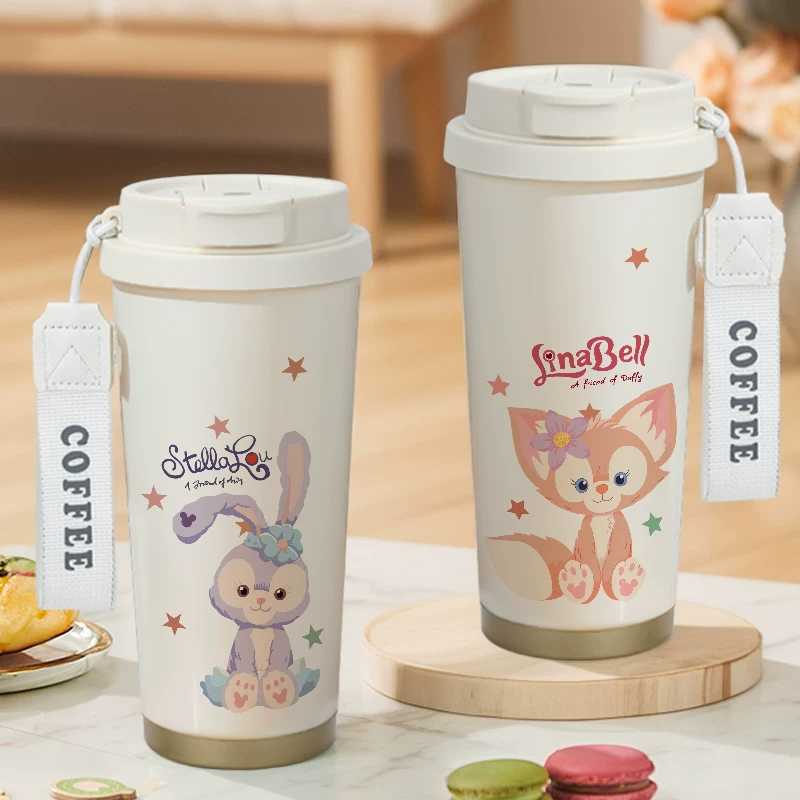 Disney, coffee glass, straw with glass engraved, custom-made