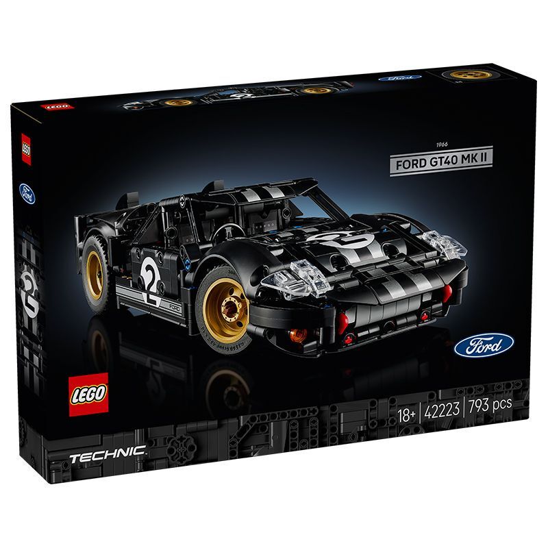 Lego Building Blocks 42223 1966 Ford Gt40 Mkii Racing Car Kidsren's Toy Boy Birthday Gift