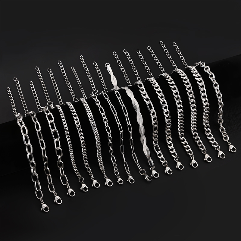 Titanium Steel Non-Fading Cuban Chain Bracelet for Men and Women, Hip-Hop Minimalist Style, Versatile and High-End Feel, ins Couple's Jewelry