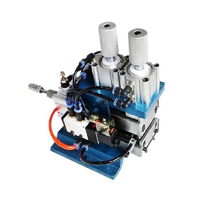 Air stripper with oblique back upright sheath core wire peeler cable wire stripper semi-automatic pneumatic skin peeler