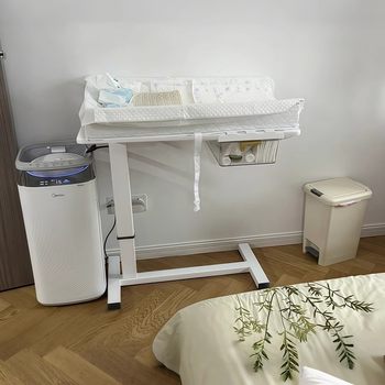 Bedside table movable lift table baby products storage rack small apartment bedroom bedside baby feeding table