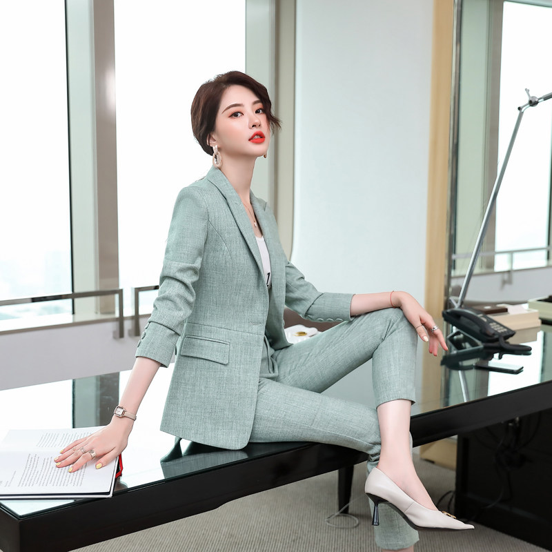 Temperament Professional Suit Goddess Van Fashion 2022 Autumn Winter New Women President High-end Sample House Display Center Work Clothes