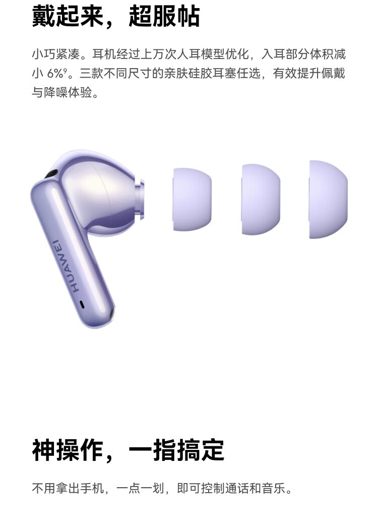 【Hong Kong Direct Mail】 Huawei FreeBuds 6i Wireless Bluetooth Earphones Midnight Black *1 Super Magnetic Surge Bass