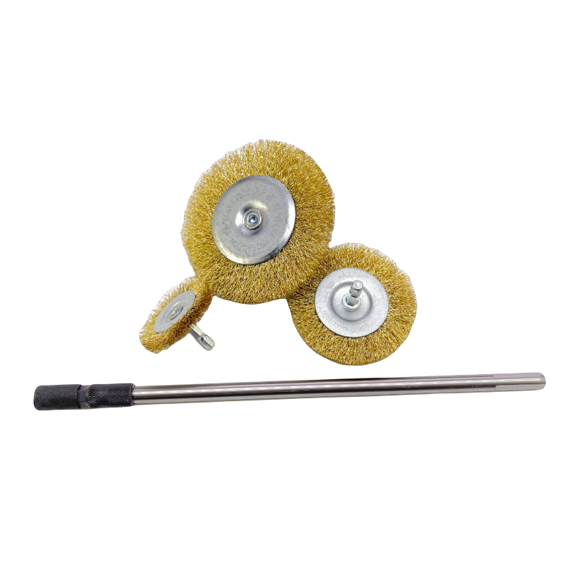 Electric Drill with Extended Handle, Steel Wire Brush, Stainless Steel Wire Pipe Rust Removal Brush, Inner Hole Polishing and Deburring, Thickened Steel Wire Wheel