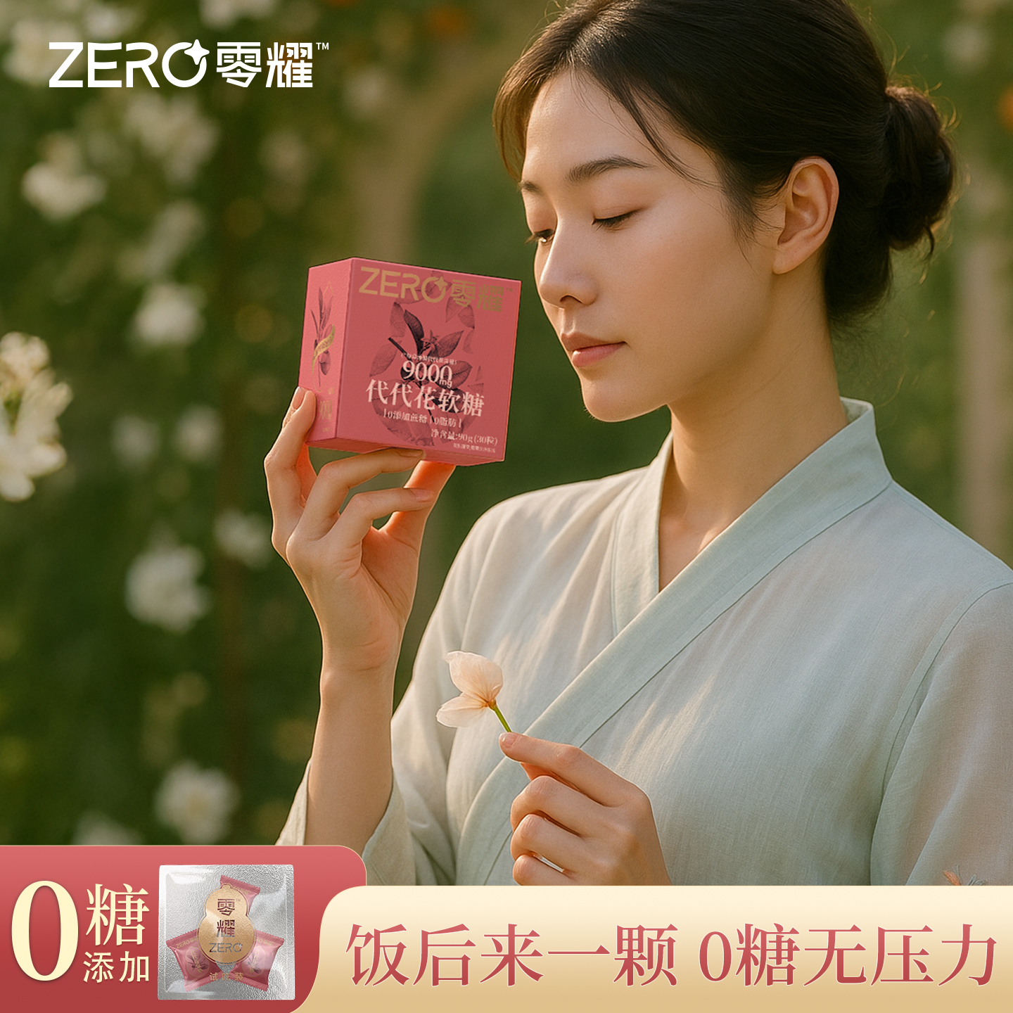 零耀代代花软糖 含300mg/颗 餐后来一颗 0糖多吃不怕