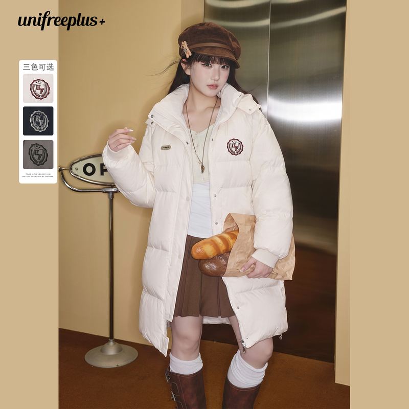 Unifreeplus Large Size Long Thickened down Jacket Winter Thickened Loose Fit Windproof Coat for Women Unifreeplus Large Size Long Thickened down Jacket Winter Thickened Loose Fit Windproof Coat for Women
