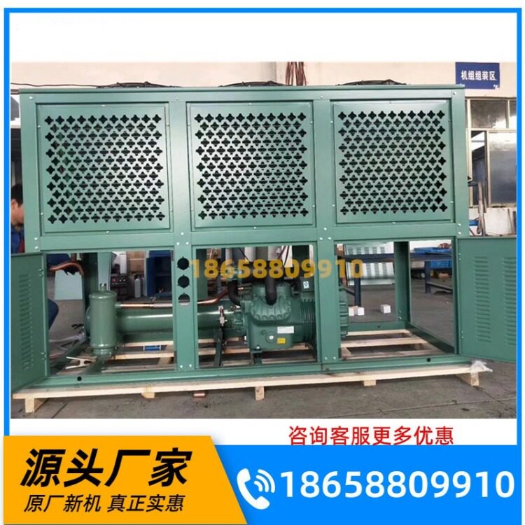 全新杭州博泽双级压缩机20P25HP/30匹风冷制冷机组速冻库外机组(图8)