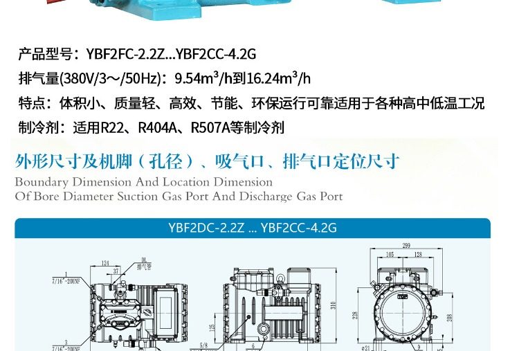 BLAIT 浙江博莱特制冷设备 二缸活塞式制冷压缩机 质保一年(pic2)