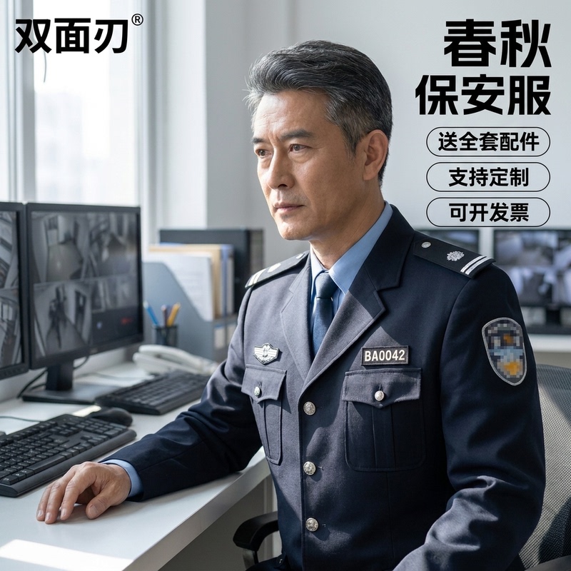 2026 New Security Work Uniform Spring and Autumn Style Men's Autumn and Winter Thickened Long-Sleeve Jacket Uniform Set Coat Top 2026 New Security Work Uniform Spring and Autumn Style Men's Autumn and Winter Thickened Long-Sleeve Jacket Uniform Set Coat Top