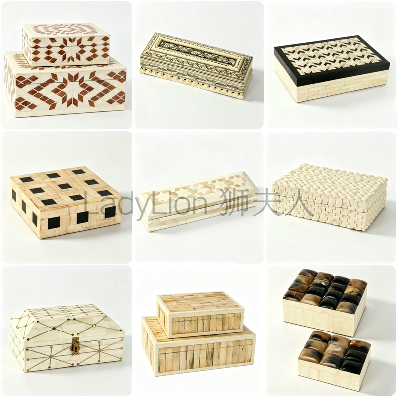High-End Cow Bone Splicing Jewelry Box Imported from India, Jewelry Box, Storage Box, Jewelry Box, Model Room Crafts Ornaments High-End Cow Bone Splicing Jewelry Box Imported from India, Jewelry Box, Storage Box, Jewelry Box, Model Room Crafts Ornaments