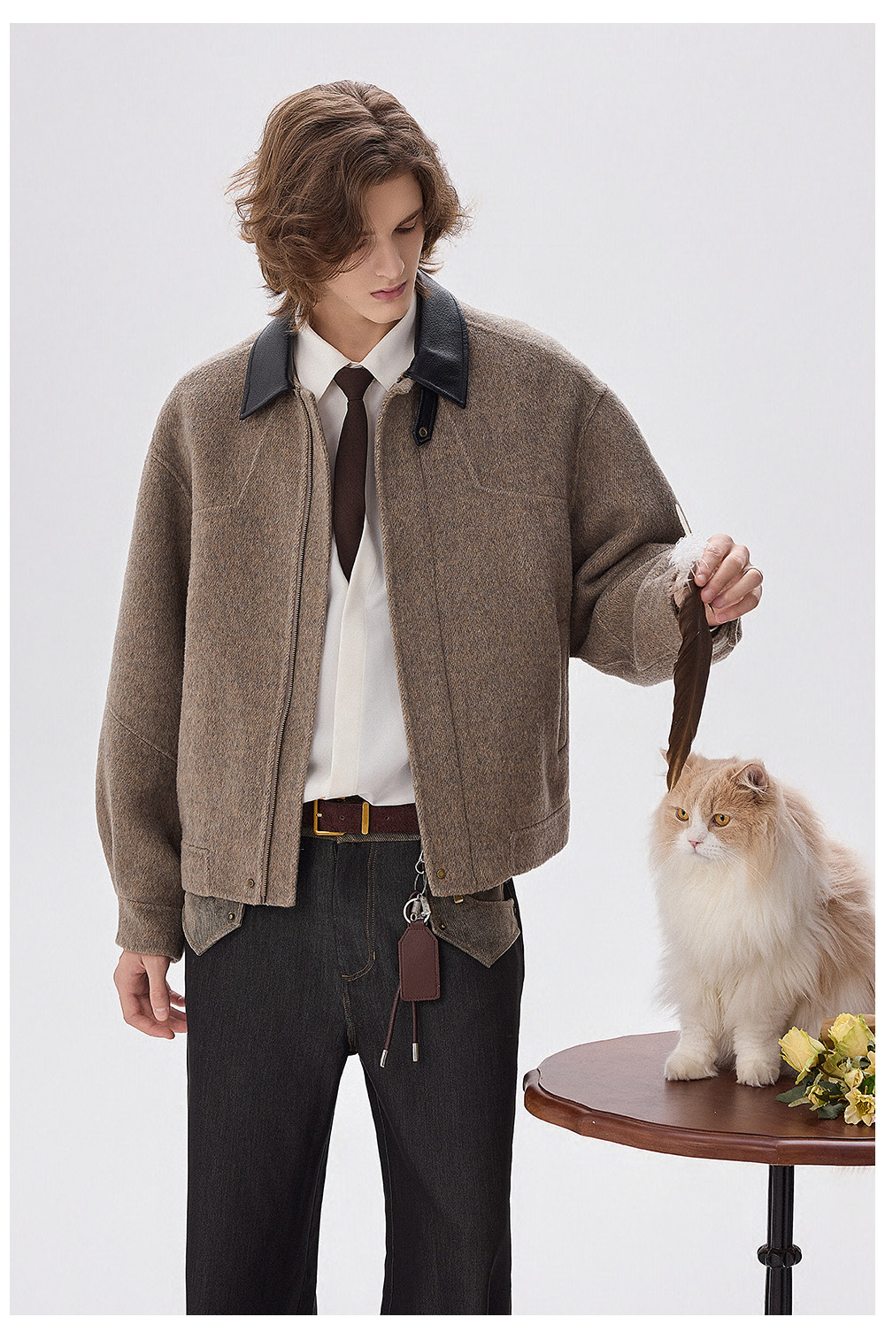 CHOR 70% Wool Double-Faced Buckle Jacket