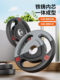 Commercial Pev Barbell Plates 5cm Large Hole Rubber-Coated Fitness Equipment Home Use Olympic Bar Hand-Grip Three-Hole Cast Iron Dumbbell Plates