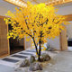 Large Artificial Ginkgo Tree, Golden Wishing Tree, Autumn Landscaping Fake Tree, Decorative Stage Shooting Floor-Standing Green Plant Ornament