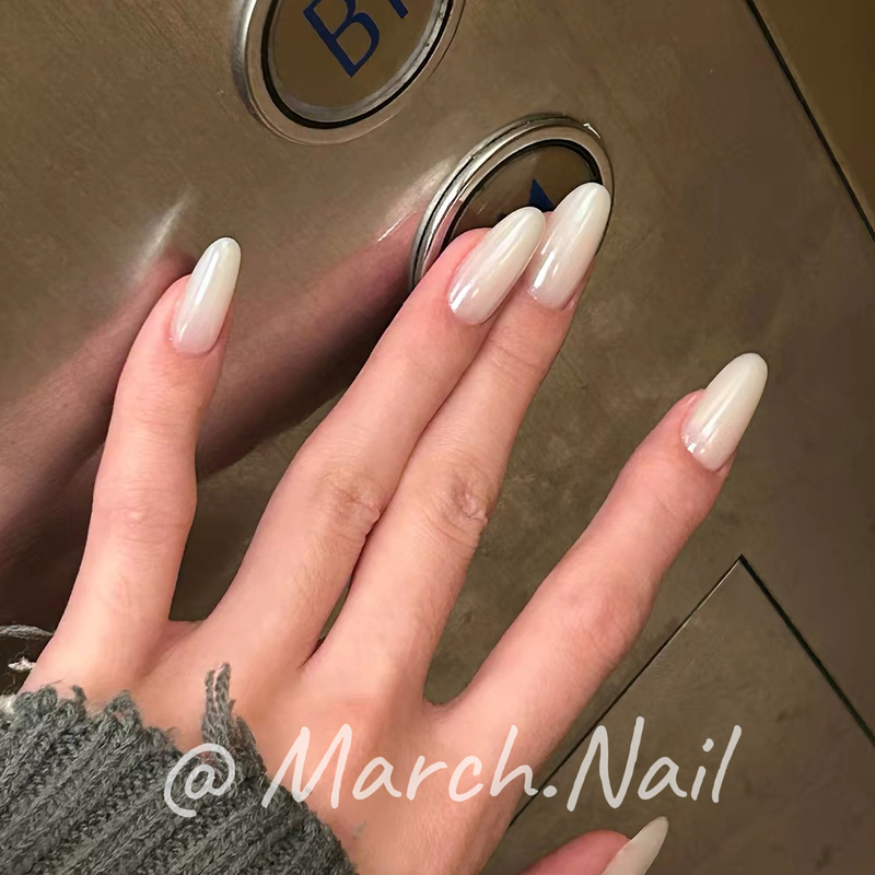 Handmade Nail Art Pieces Hailey Wearable Nails Medium and Short Styles 2026 New Model High-End High-Quality Almond Nails Summer
