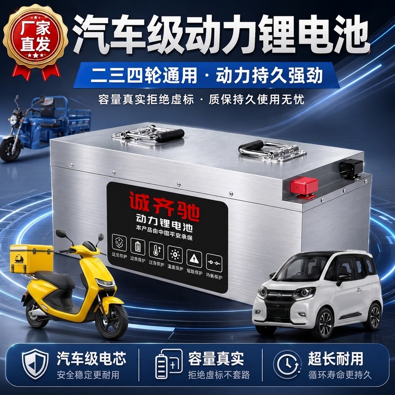 Ningde Electric Vehicle Lithium Iron Phosphate Ternary Lithium Battery for Two, Three, and Four-Wheeled Vehicles 72V 48V 60V Brand New Genuine Product National Standard