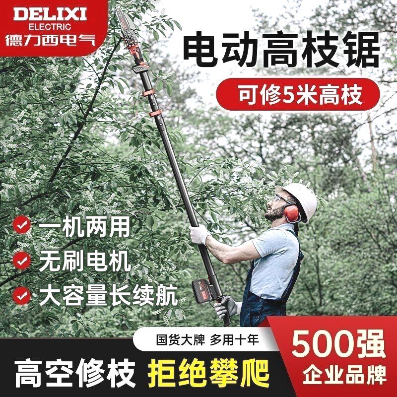 德力西充电式高枝锯电动剪刀:轻松修剪,园林果树农的福音!-园艺剪-淘宝百科网
