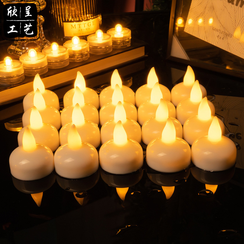 Led Floating Electronic Candle Light, Waterproof, Lights up When Exposed to Water, Simulated Tea Light, Wedding, Bar, Swimming Pool Atmosphere Decoration Led Floating Electronic Candle Light, Waterproof, Lights up When Exposed to Water, Simulated Tea Light, Wedding, Bar, Swimming Pool Atmosphere Decoration