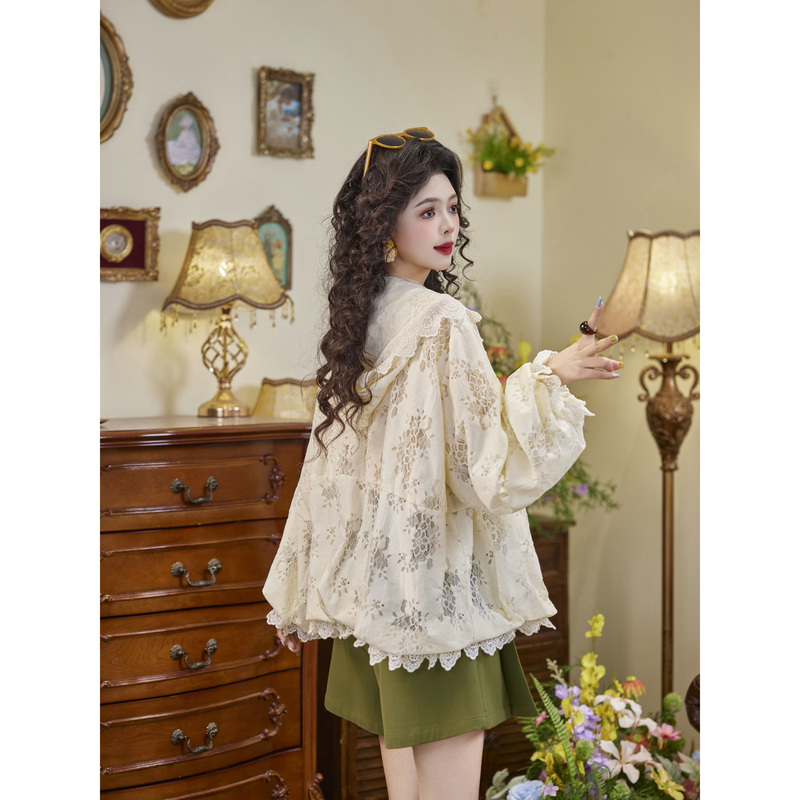 Kuojia【Fashionable and Versatile】Elegant Hooded Lace Top for Women 2026 New Summer Sun Protection Jacket Kuojia【Fashionable and Versatile】Elegant Hooded Lace Top for Women 2026 New Summer Sun Protection Jacket