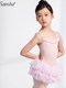 Sansha Children's Dancewear Girls' Strapless One-Piece Ballet Tutu Dress Practice Outfit Cake Tutu Skirt