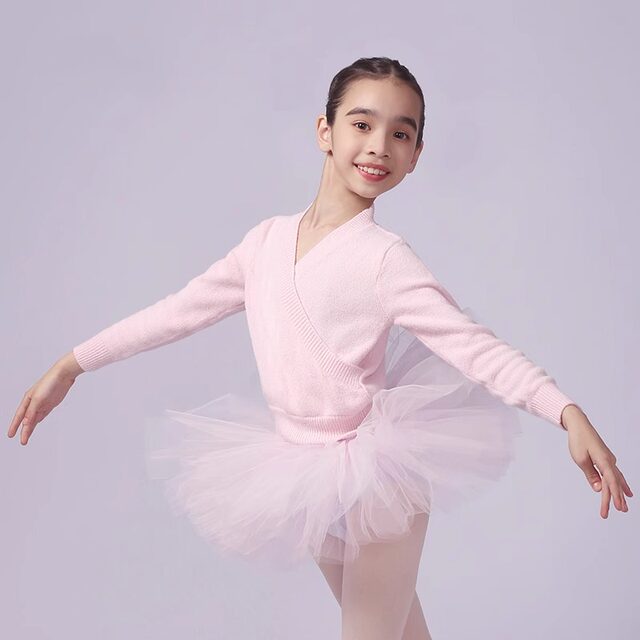 Sansha France Sansha Kidsren's Dance Autumn and Winter Warm Clothing Women's Knitted Practice Tops Ballet Dance Clothing for Women