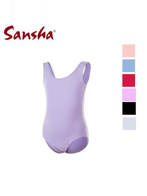 Sansha Sansha Girls' Ballet Dance Suit Round Neck Vest One-piece Exercise Suit Lined Chinese Dance Suit