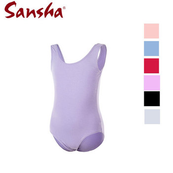 Sansha Sansha Girls Ballet Dance Clothing Round Neck Vest One-Piece Practice Clothing Lined with Chinese Dance Clothing