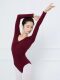 Sansha Dance Practice Leotard Short-Sleeve Backless Ballet Gymnastics Suit Long-Sleeve Exam Suit V-Neck