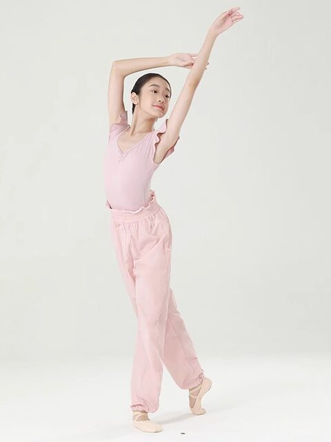 Sansha Sansha Girls' Fitness Wear Dance Exercise Sweat-Wicking Warm-Up Pants Practice Trousers Ballet Training Pants