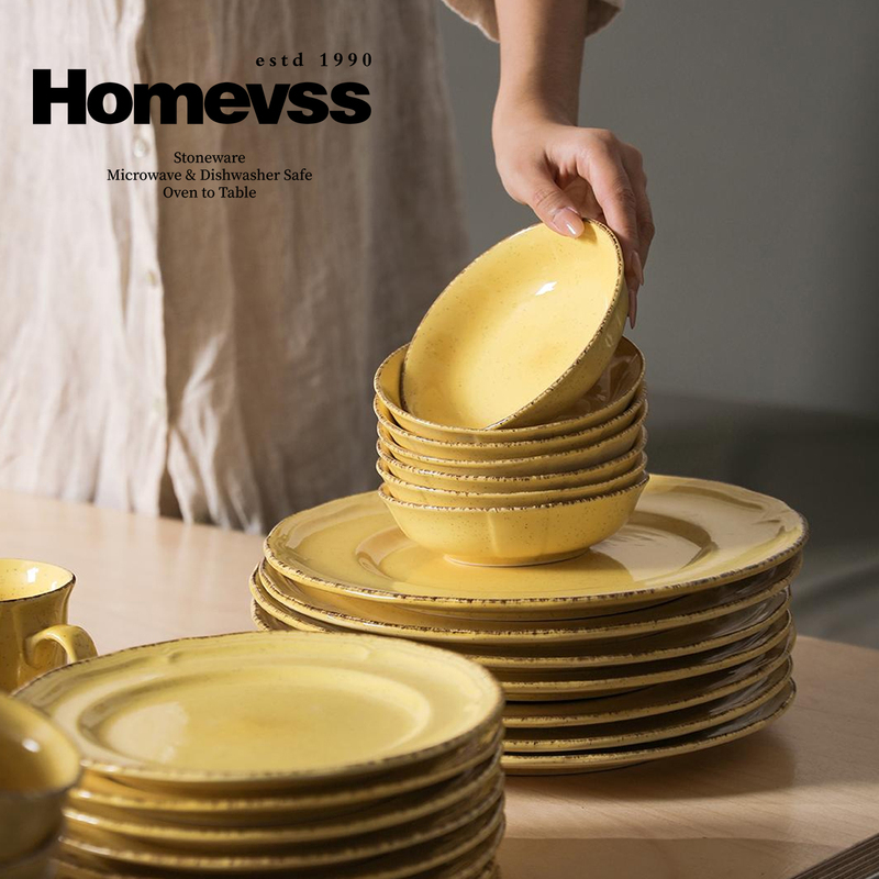 Homevss French Tableware Set Western Food Hotel Tableware Accessible Luxury High-End Home Dish Set Housewarming