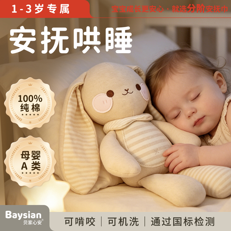 Abbebe Comfort Doll Little Bunny Baby Sleeping Comfort Doll Maternal and Infant Class a Infant Pure Cotton 1-3 Years Old Soft Abbebe Comfort Doll Little Bunny Baby Sleeping Comfort Doll Maternal and Infant Class a Infant Pure Cotton 1-3 Years Old Soft