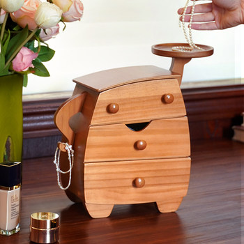 Fruit set of plump dundo jewelry box solid wood storage box high-end exquisite jewelry gold wedding house move new home gift