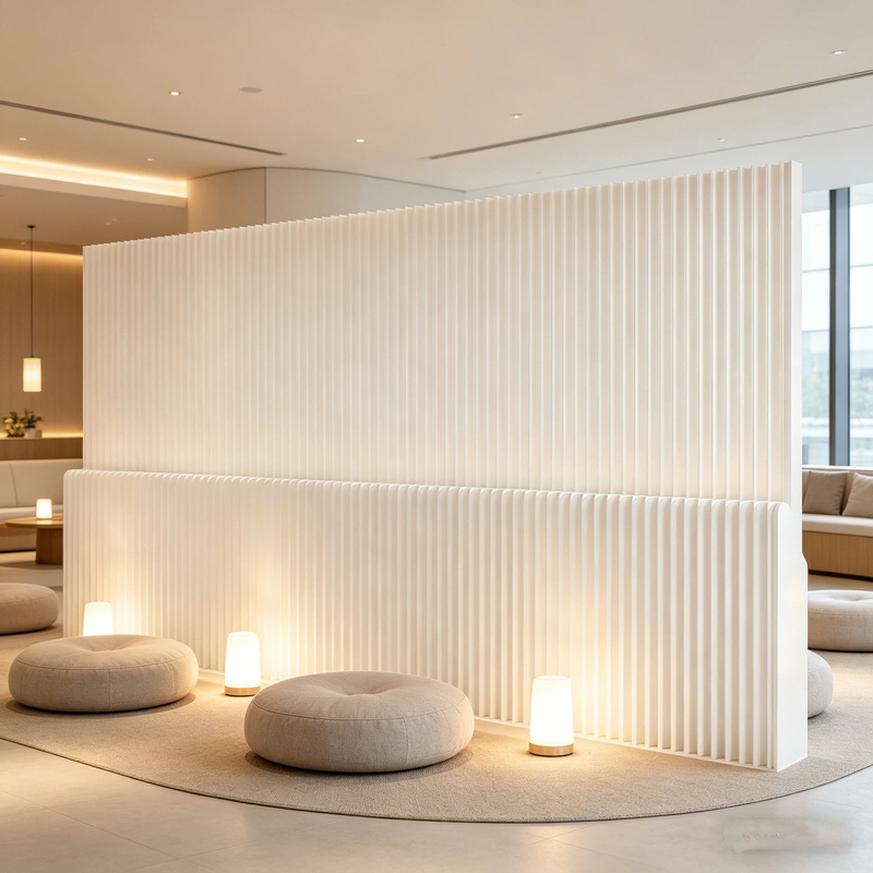 Paper Art Screen Luminous Partition Office Living Room Commercial Entrance Foldable Background Wall Divider