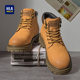 Heilan House men's shoes high-top thick-soled workwear Martin boots 2025 new winter genuine leather British style rhubarb boots