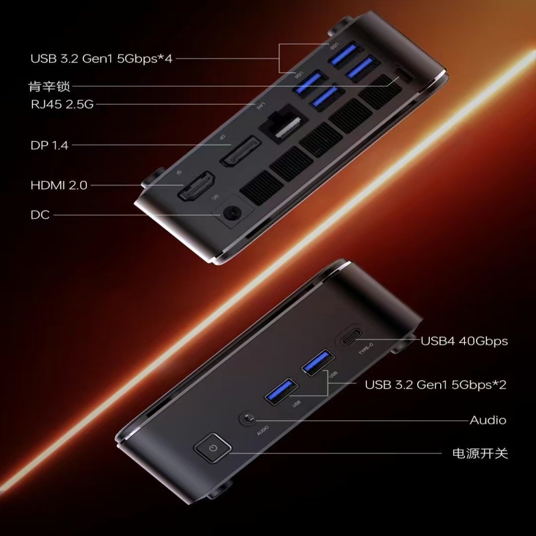 Mechanic Mini Host Mini Handheld Computer Amd Ryzen R7-8745Hs Eight-Core Commercial Office Computer