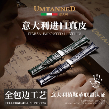 Italian Handmade Crocodile Pattern Genuine Leather Watch Strap 20Mm/22Mm Suitable for Rolex/Omega/Iwc/Jaeger-Lecoultre