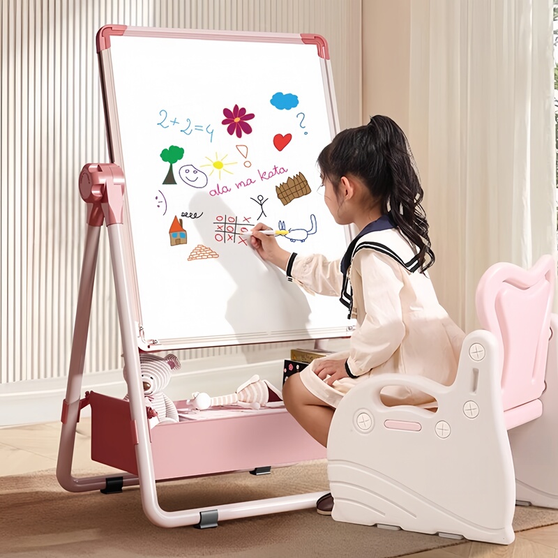 German Children's Drawing Board, Household Magnetic Stand-Type Double-Sided Teaching Blackboard, Watercolor Graffiti, Erasable Whiteboard