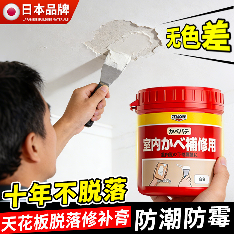 Ceiling Paint Repair, Cracked and Peeling Ceiling Repair, White Putty Paste, Wall Plasterboard Blemish Cover-Up Solution Ceiling Paint Repair, Cracked and Peeling Ceiling Repair, White Putty Paste, Wall Plasterboard Blemish Cover-Up Solution